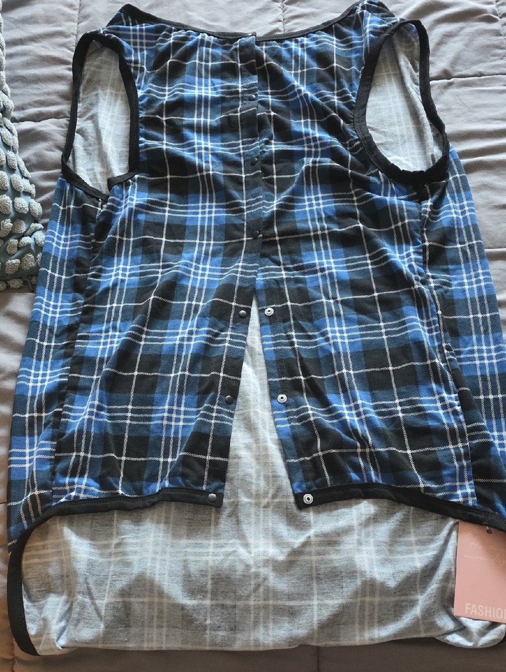 Blue Plaid Dog Pajamas / Shirt